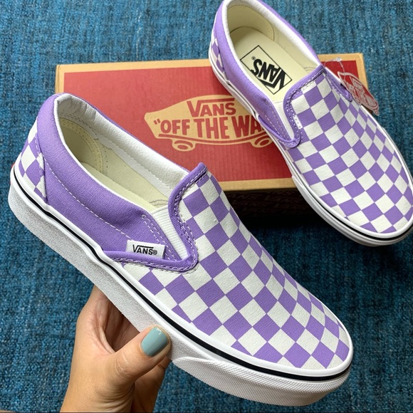 vans slip on violet